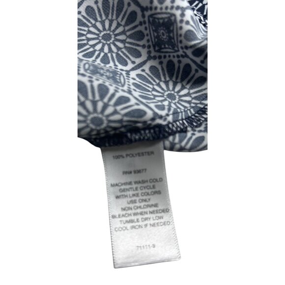 Liz Claiborne Womens Sleeveless Blue Floral Tank Top Size Medium Polyester NWT - Picture 6 of 6